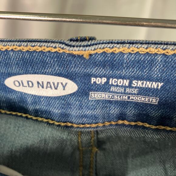 Old Navy Pop Icon Skinny High Rise Jeans‎ Women 20 New Denim Classic Distressed - Picture 12 of 16